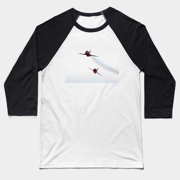 RAF Red Arrows Pair Baseball T-Shirt by captureasecond